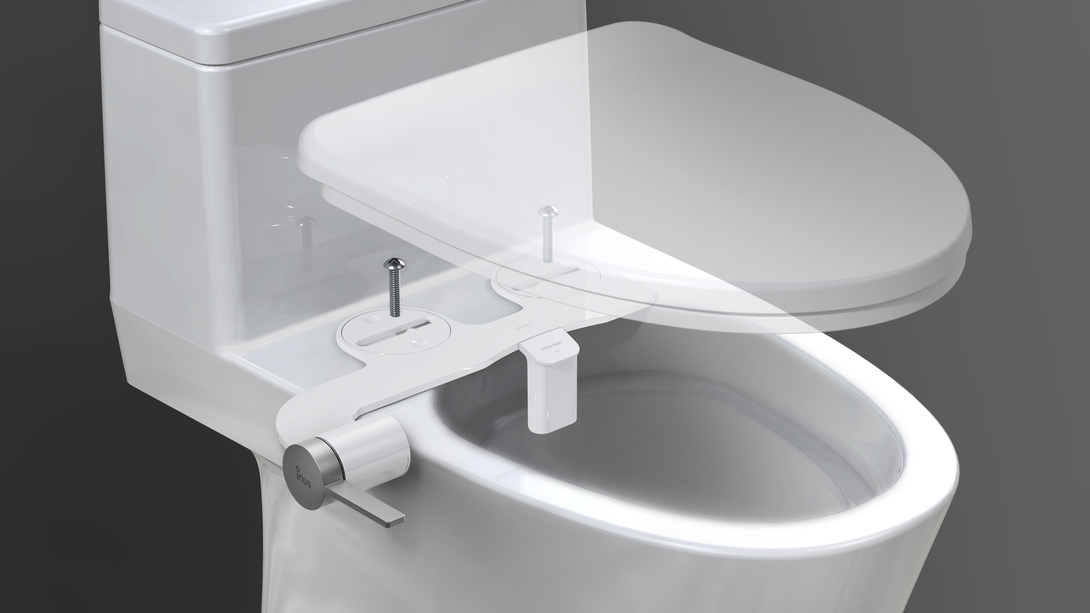 M3 Bidet Attachment - Dual Nozzle & Nozzle Guard-Stainless Steel INUS