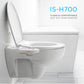 inus h700 bidet attachment mechanical non-electric with t-valve connector stainless steel pipe chrome dial water pressure adjustment