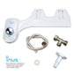 inus h700 bidet attachment kit mechanical non-electric with t-valve connector stainless steel pipe chrome dial water pressure adjustment